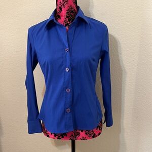 Como Petite Long Sleeve Button Up Blouse - Size PS